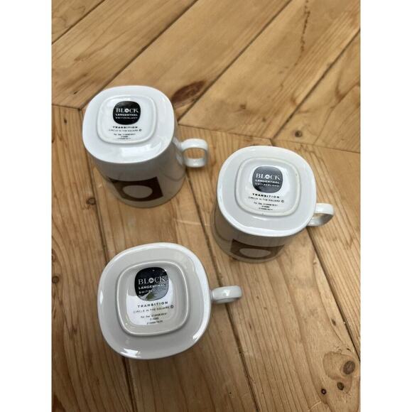 LANGENTHAL 3 Tea Cups Block Transition Circle in The Square MCM Switzerland - Picture 5 of 7